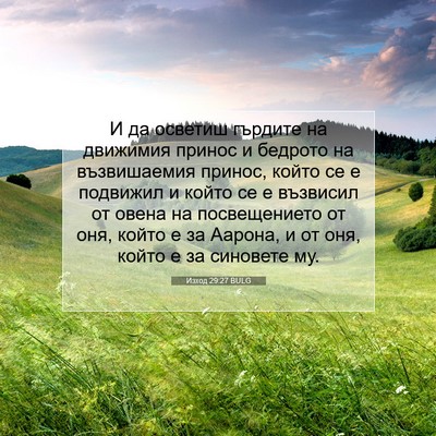 Picture 07 - Изход 29:27 BULG - И да осветиш гърдите на - Bible Verse Picture