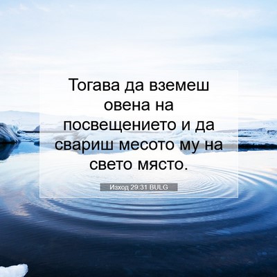 Picture 07 - Изход 29:31 BULG - Тогава да вземеш овена на - Bible Verse Picture