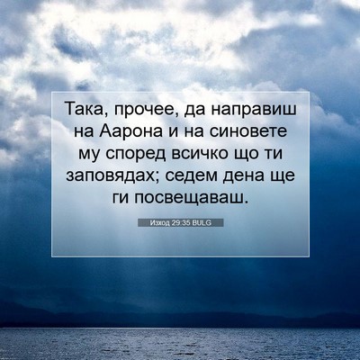 Picture 07 - Изход 29:35 BULG - Така, прочее, да направиш - Bible Verse Picture