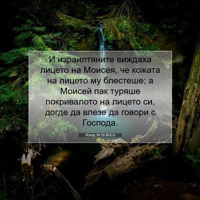 Picture 07 - Изход 34:35 BULG - И израилтяните виждаха - Bible Verse Picture