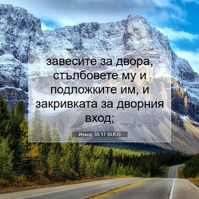 Picture 07 - Изход 35:17 BULG - завесите за двора, - Bible Verse Picture