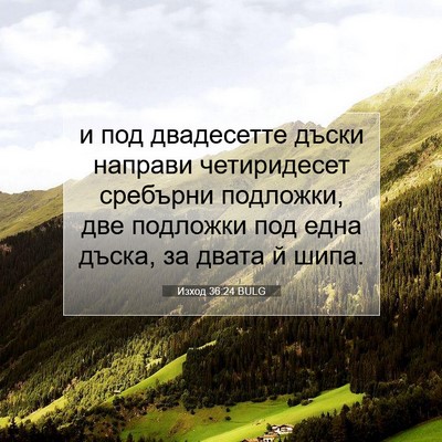 Picture 07 - Изход 36:24 BULG - и под двадесетте дъски - Bible Verse Picture