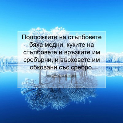 Picture 07 - Изход 38:17 BULG - Подложките на стълбовете - Bible Verse Picture