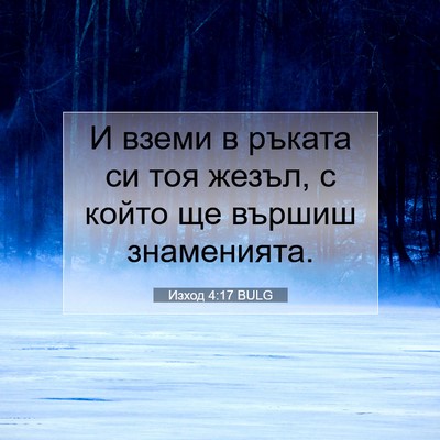 Picture 07 - Изход 4:17 BULG - И вземи в ръката си тоя - Bible Verse Picture