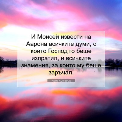 Picture 07 - Изход 4:28 BULG - И Моисей извести на Аарона - Bible Verse Picture