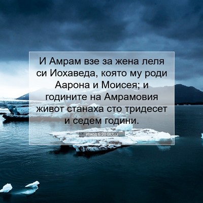 Picture 07 - Изход 6:20 BULG - И Амрам взе за жена леля си - Bible Verse Picture