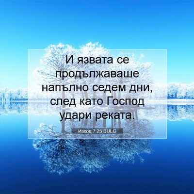 Picture 07 - Изход 7:25 BULG - И язвата се продължаваше - Bible Verse Picture