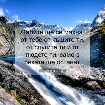 Picture 07 - Изход 8:11 BULG - Жабите ще се махнат от тебе - Bible Verse Picture