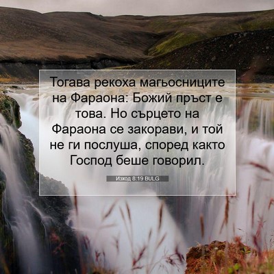 Picture 07 - Изход 8:19 BULG - Тогава рекоха - Bible Verse Picture