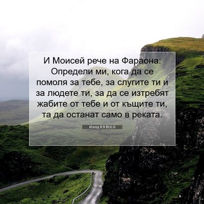 Picture 07 - Изход 8:9 BULG - И Моисей рече на Фараона: - Bible Verse Picture