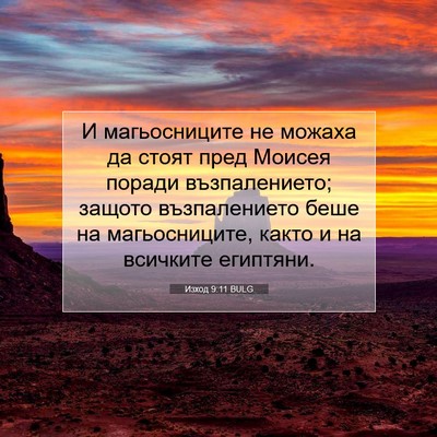 Picture 07 - Изход 9:11 BULG - И магьосниците не можаха - Bible Verse Picture