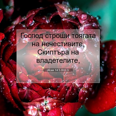 Picture 07 - Исая 14:5 BULG - Господ строши тоягата на - Bible Verse Picture