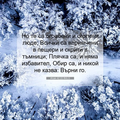 Picture 07 - Исая 42:22 BULG - Но те са ограбени и оголени - Bible Verse Picture