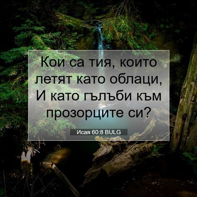 Picture 07 - Исая 60:8 BULG - Кои са тия, които летят - Bible Verse Picture