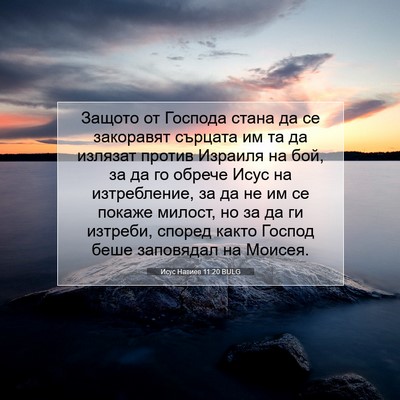 Picture 07 - Исус Навиев 11:20 BULG - Защото от Господа стана да - Bible Verse Picture