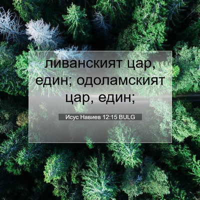 Picture 07 - Исус Навиев 12:15 BULG - ливанският цар, един; - Bible Verse Picture