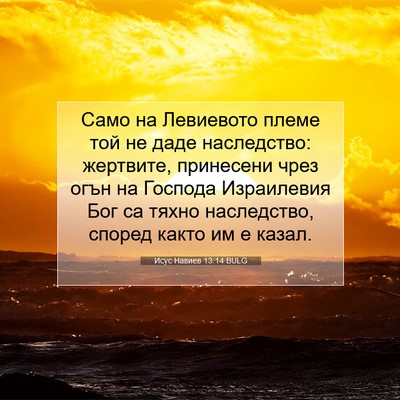 Picture 07 - Исус Навиев 13:14 BULG - Само на Левиевото племе - Bible Verse Picture