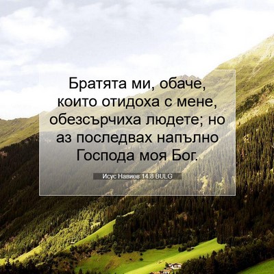 Picture 07 - Исус Навиев 14:8 BULG - Братята ми, обаче, които - Bible Verse Picture