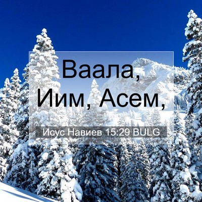Picture 07 - Исус Навиев 15:29 BULG - Ваала, Иим, - Bible Verse Picture