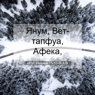 Picture 07 - Исус Навиев 15:53 BULG - Янум, Вет-тапфуа, - Bible Verse Picture