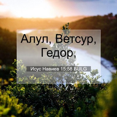 Picture 07 - Исус Навиев 15:58 BULG - Алул, Ветсур, - Bible Verse Picture