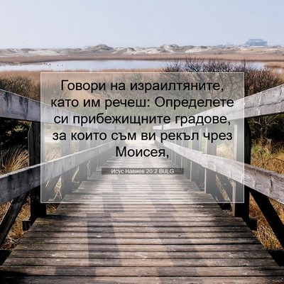 Picture 07 - Исус Навиев 20:2 BULG - Говори на израилтяните, - Bible Verse Picture