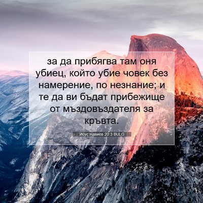 Picture 07 - Исус Навиев 20:3 BULG - за да прибягва там оня - Bible Verse Picture