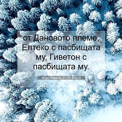 Picture 07 - Исус Навиев 21:23 BULG - от Дановото племе, Елтеко с - Bible Verse Picture