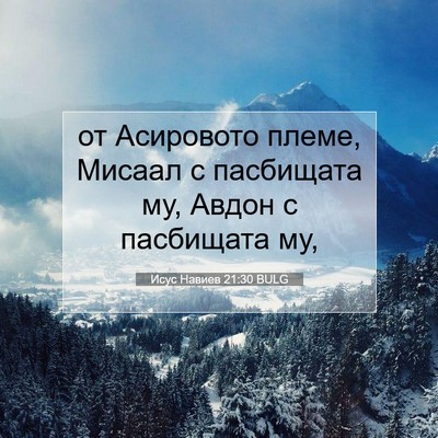 Picture 07 - Исус Навиев 21:30 BULG - от Асировото племе, Мисаал - Bible Verse Picture
