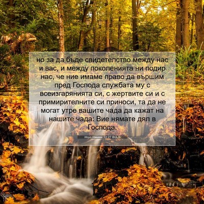 Picture 07 - Исус Навиев 22:27 BULG - но за да бъде свидетелство - Bible Verse Picture