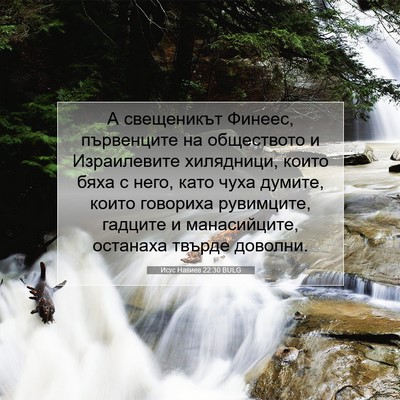 Picture 07 - Исус Навиев 22:30 BULG - А свещеникът Финеес, - Bible Verse Picture