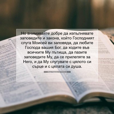 Picture 07 - Исус Навиев 22:5 BULG - Но внимавайте добре да - Bible Verse Picture