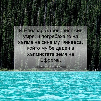 Picture 07 - Исус Навиев 24:33 BULG - И Елеазар Аароновият син - Bible Verse Picture