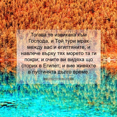 Picture 07 - Исус Навиев 24:7 BULG - Тогава те извикаха към - Bible Verse Picture