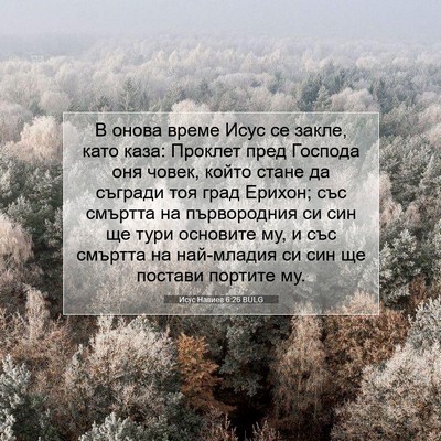 Picture 07 - Исус Навиев 6:26 BULG - В онова време Исус се - Bible Verse Picture