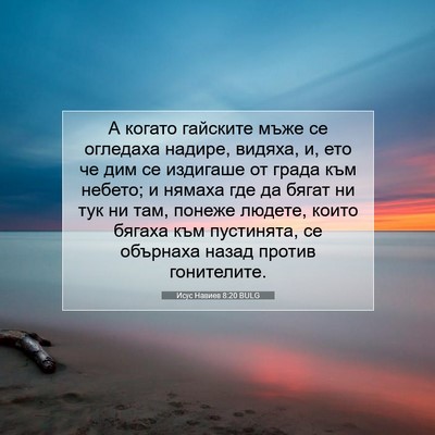 Picture 07 - Исус Навиев 8:20 BULG - А когато гайските мъже се - Bible Verse Picture