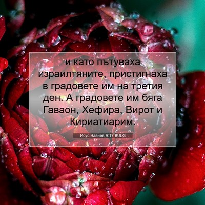 Picture 07 - Исус Навиев 9:17 BULG - и като пътуваха - Bible Verse Picture