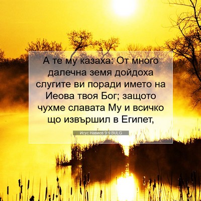 Picture 07 - Исус Навиев 9:9 BULG - А те му казаха: От много - Bible Verse Picture