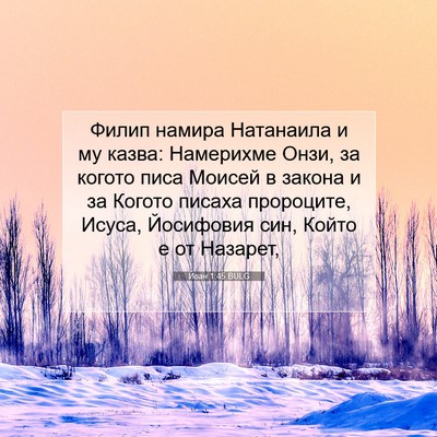 Picture 07 - Йоан 1:45 BULG - Филип намира Натанаила и - Bible Verse Picture