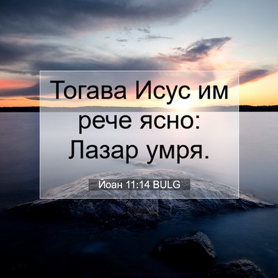 Picture 07 - Йоан 11:14 BULG - Тогава Исус им рече ясно: - Bible Verse Picture