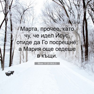 Picture 07 - Йоан 11:20 BULG - Марта, прочее, като чу, че - Bible Verse Picture
