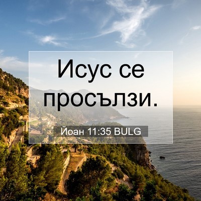 Picture 07 - Йоан 11:35 BULG - Исус се - Bible Verse Picture