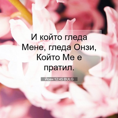 Picture 07 - Йоан 12:45 BULG - И който гледа Мене, гледа - Bible Verse Picture