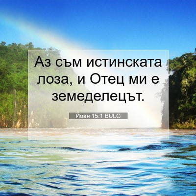 Picture 07 - Йоан 15:1 BULG - Аз съм истинската лоза, и - Bible Verse Picture