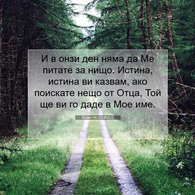 Picture 07 - Йоан 16:23 BULG - И в онзи ден няма да Ме - Bible Verse Picture