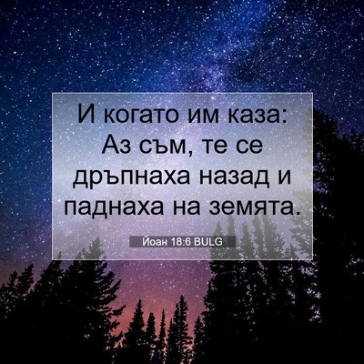 Picture 07 - Йоан 18:6 BULG - И когато им каза: Аз съм, те - Bible Verse Picture