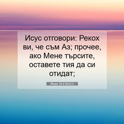 Picture 07 - Йоан 18:8 BULG - Исус отговори: Рекох ви, че - Bible Verse Picture