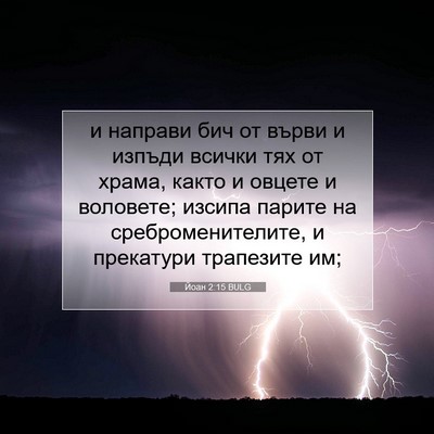 Picture 07 - Йоан 2:15 BULG - и направи бич от върви и - Bible Verse Picture