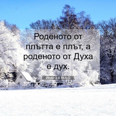 Picture 07 - Йоан 3:6 BULG - Роденото от плътта е плът, - Bible Verse Picture