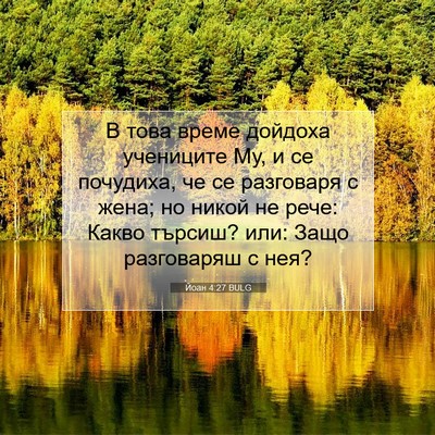 Picture 07 - Йоан 4:27 BULG - В това време дойдоха - Bible Verse Picture